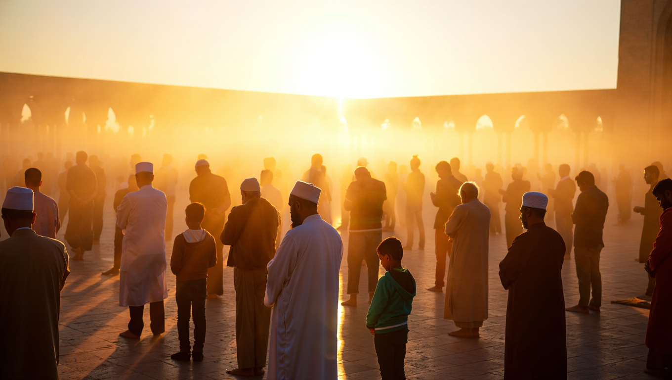 United formation at sunrise — disciplined awakening